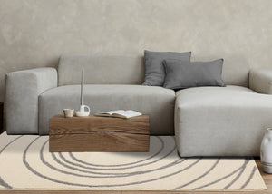 HomeRoots 5' Cream and Gray Abstract Area Rug - Modern Design, Soft High-Pile, Stain-Resistant for Any Space 5' X 8' 660021