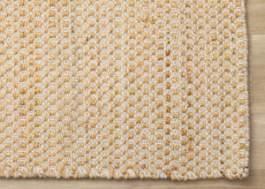 HomeRoots 5' Hand-Woven Jute Geometric Area Rug in Beige and Cream – Durable, Stylish, Perfect for Any Room 8' X 11' 660024