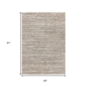 HomeRoots 5' Gray and Brown Abstract Area Rug – Contemporary Design for Stylish, Durable Living Spaces 5' X 8' 660025