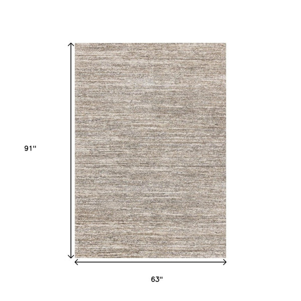 HomeRoots 5' Gray and Brown Abstract Area Rug – Contemporary Design for Stylish, Durable Living Spaces 5' X 8' 660025