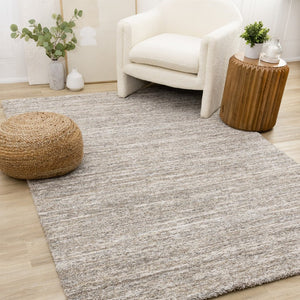 HomeRoots 5' Gray and Brown Abstract Area Rug – Contemporary Design for Stylish, Durable Living Spaces 8' X 11' 660026