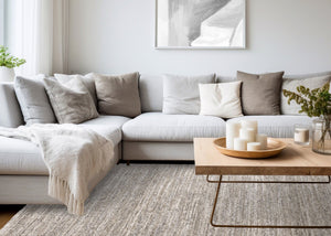 HomeRoots 5' Gray and Brown Abstract Area Rug – Contemporary Design for Stylish, Durable Living Spaces 8' X 11' 660026