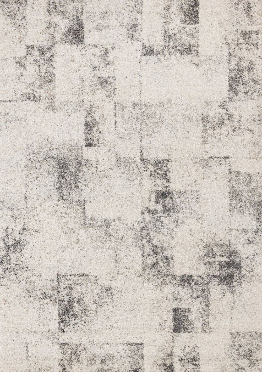 HomeRoots 5' Cream and Black Abstract Area Rug - Modern Artistry Meets Durability for Stylish Living Spaces 5' X 8' 660027