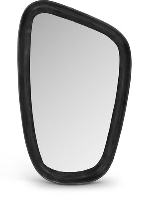Meridian Furniture Auberge Antique Aluminum Rectangular Wall Mirror Slim Frame for Entryway or Bedroom Accent Black Style B 66002Black-M