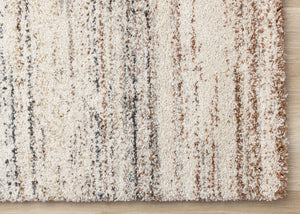HomeRoots 5' Modern White and Orange Abstract Area Rug - Stylish, Durable, Soft Pile for High-Traffic Spaces 5' X 8' 660033