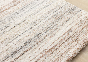 HomeRoots 5' Modern White and Orange Abstract Area Rug - Stylish, Durable, Soft Pile for High-Traffic Spaces 8' X 11' 660034