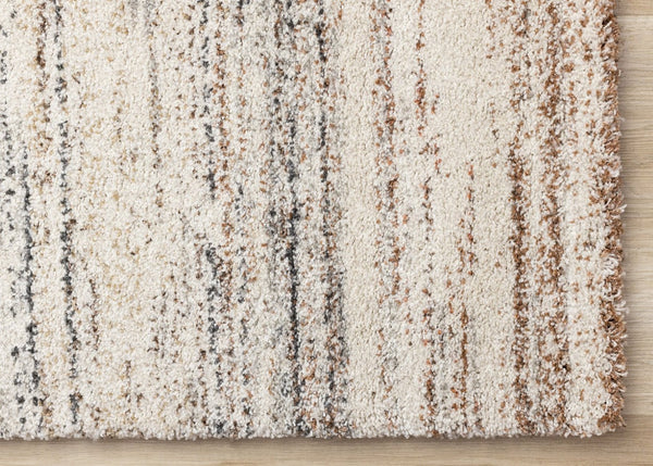 HomeRoots 5' Modern White and Orange Abstract Area Rug - Stylish, Durable, Soft Pile for High-Traffic Spaces 8' X 11' 660034