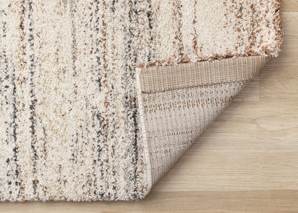 HomeRoots 5' Modern White and Orange Abstract Area Rug - Stylish, Durable, Soft Pile for High-Traffic Spaces 8' X 11' 660034