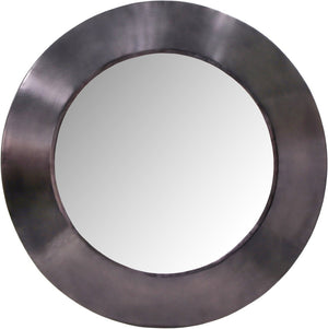 Meridian Furniture Sphere Round Iron Wall Mirror Open Frame Sculptural Accent for Entryways and Living Rooms Black 36 inches 66003Black-36M