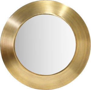 Meridian Furniture Sphere Round Iron Wall Mirror Open Frame Sculptural Accent for Entryways and Living Rooms Gold 36 inches 66003Gold-36M