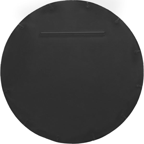 Meridian Furniture Sphere Round Iron Wall Mirror Open Frame Sculptural Accent for Entryways and Living Rooms Silver 24 inches 66003Silver-24M