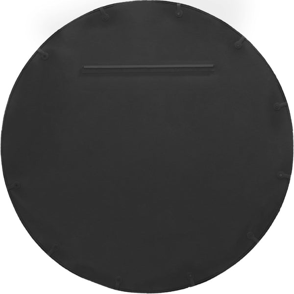 Meridian Furniture Sphere Round Iron Wall Mirror Open Frame Sculptural Accent for Entryways and Living Rooms Silver 30 inches 66003Silver-30M
