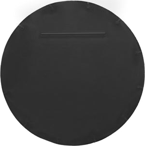 Meridian Furniture Sphere Round Iron Wall Mirror Open Frame Sculptural Accent for Entryways and Living Rooms Silver 36 inches 66003Silver-36M