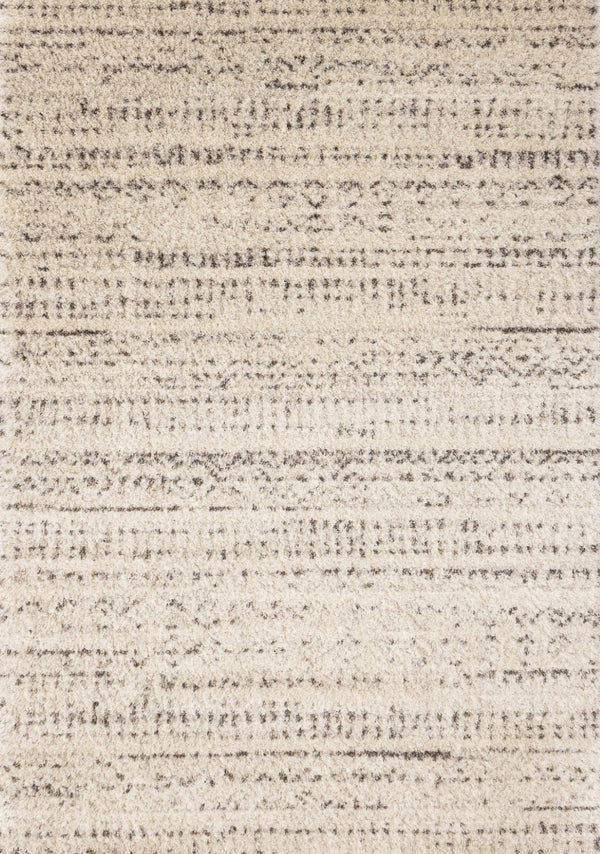 HomeRoots 5' Luxurious Cream and Brown Tribal Area Rug - Plush, Durable, and Ideal for Any Modern Space 5' X 8' 660040