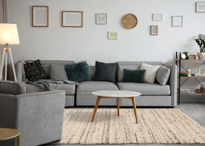 HomeRoots 5' Luxurious Cream and Brown Tribal Area Rug - Plush, Durable, and Ideal for Any Modern Space 8' X 11' 660041