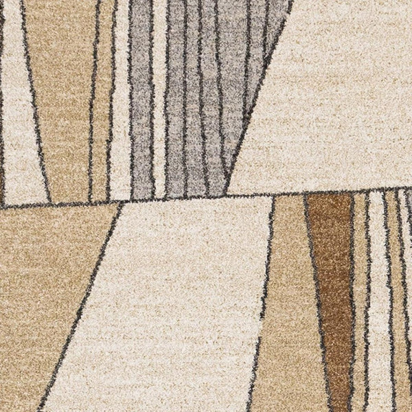 HomeRoots 5' Modern White and Black Geometric Area Rug - Durable, Stain-Resistant, Cozy Comfort for Any Room 8' X 11' 660047