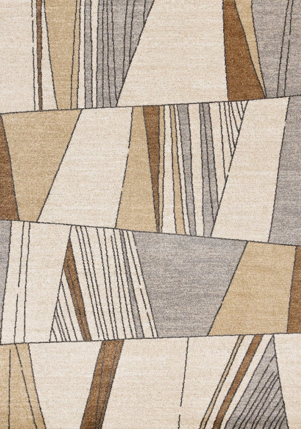 HomeRoots 5' Modern White and Black Geometric Area Rug - Durable, Stain-Resistant, Cozy Comfort for Any Room 8' X 11' 660047