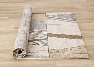 HomeRoots 5' Modern White and Black Geometric Area Rug - Durable, Stain-Resistant, Cozy Comfort for Any Room 8' X 11' 660047