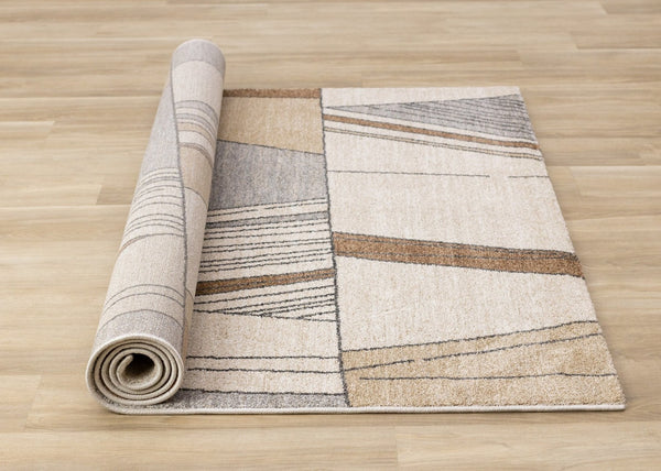HomeRoots 5' Modern White and Black Geometric Area Rug - Durable, Stain-Resistant, Cozy Comfort for Any Room 8' X 11' 660047