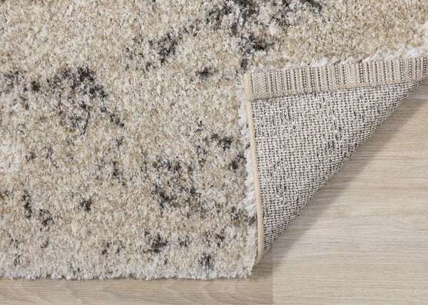 HomeRoots 8' Cream and Brown Abstract Area Rug – Stylish, Durable Design for Comfort in Any Living Space 8' X 11' 660049