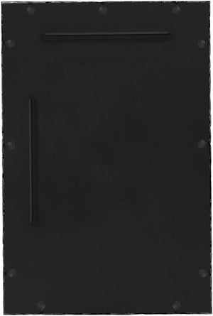 Meridian Furniture Hammer Forged Iron Wall Mirror Handcrafted Antique Frame for Entryway or Living Room Decor Black 24 inches 66004Black-M