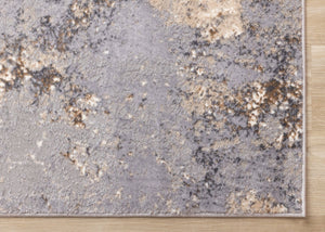 HomeRoots 5' Abstract Area Rug in Taupe, Brown, and Gray - Modern Design for High-Traffic Spaces, Durable & Stylish 5' X 8' 660050