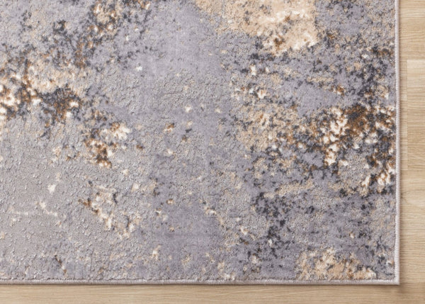 HomeRoots 8' Taupe Brown and Gray Abstract Area Rug - Modern Design, Durable, Stain-Resistant for High-Traffic Areas 8' X 11' 660051