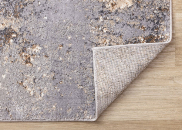 HomeRoots 8' Taupe Brown and Gray Abstract Area Rug - Modern Design, Durable, Stain-Resistant for High-Traffic Areas 8' X 11' 660051