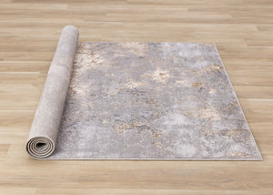 HomeRoots 8' Taupe Brown and Gray Abstract Area Rug - Modern Design, Durable, Stain-Resistant for High-Traffic Areas 8' X 11' 660051