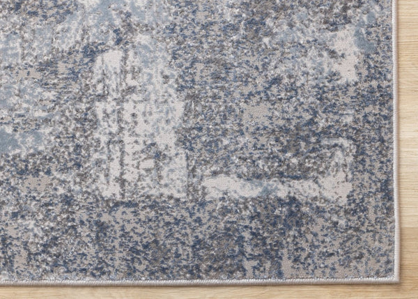 HomeRoots 5' Modern Gray and Ivory Abstract Area Rug - Soft, Stain-Resistant, Ideal for Busy Households 5' X 8' 660052