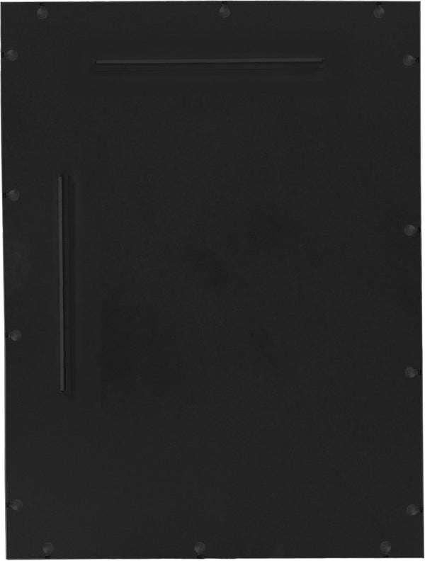 Meridian Furniture Hammer Forged Iron Wall Mirror Handcrafted Antique Frame for Entryway or Living Room Decor Black 48 inches 66005Black-M