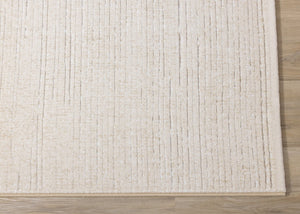 HomeRoots 5' Cream Area Rug - Modern, Durable Design for Homes with Kids and Pets, Easy Clean & Stylish Decor 5' X 8' 660061