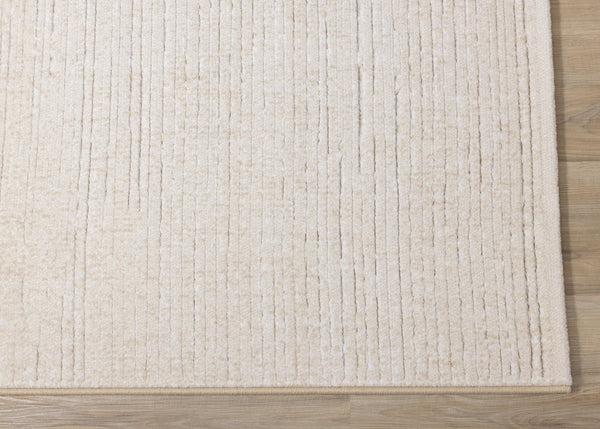 HomeRoots 5' Cream Area Rug - Modern, Durable Design for Homes with Kids and Pets, Easy Clean & Stylish Decor 5' X 8' 660061