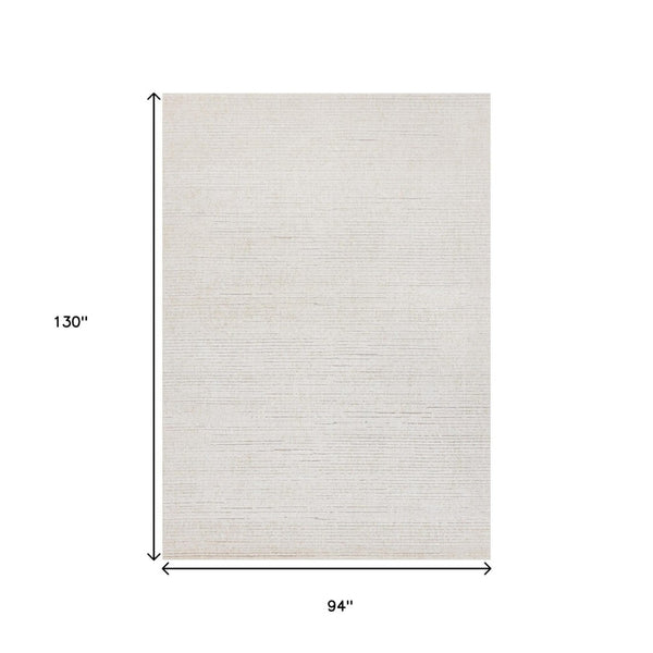 HomeRoots 8' Cream Area Rug - Durable, Stain-Resistant, Soft Underfoot - Perfect for High-Traffic Spaces! 8' X 11' 660062