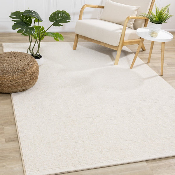 HomeRoots 8' Cream Area Rug - Durable, Stain-Resistant, Soft Underfoot - Perfect for High-Traffic Spaces! 8' X 11' 660062