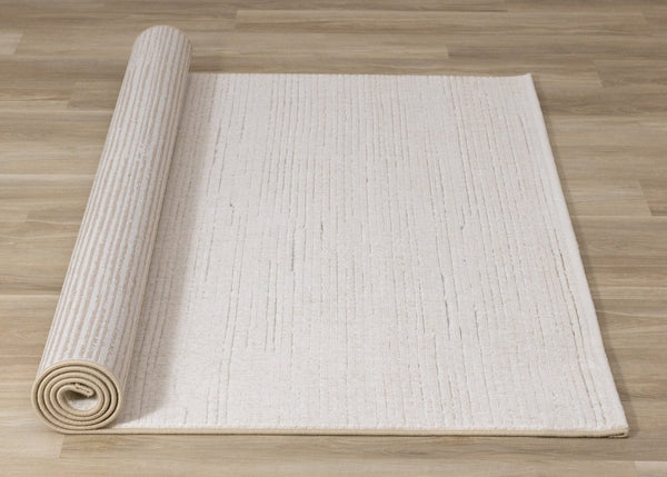 HomeRoots 8' Cream Area Rug - Durable, Stain-Resistant, Soft Underfoot - Perfect for High-Traffic Spaces! 8' X 11' 660062