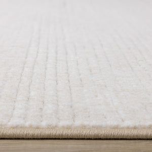 HomeRoots 8' Cream Area Rug - Durable, Stain-Resistant, Soft Underfoot - Perfect for High-Traffic Spaces! 8' X 11' 660062