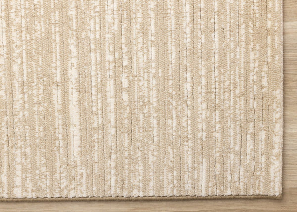 HomeRoots 5' Beige and Cream Abstract Area Rug - Modern, Durable, Stain-Resistant Design for Stylish Living Spaces 5' X 8' 660063