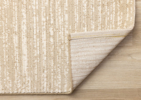 HomeRoots 5' Beige and Cream Abstract Area Rug - Modern, Durable, Stain-Resistant Design for Stylish Living Spaces 5' X 8' 660063