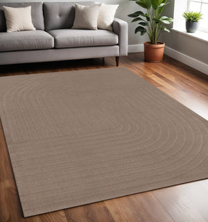 HomeRoots 5' Brown Area Rug – Modern, Durable, and Low-Maintenance Soft Texture for Stylish, Cozy Living Spaces 5' X 8' 660065