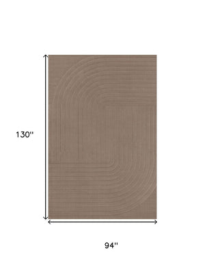 HomeRoots 8' Brown Area Rug - Modern, Durable, and Stain-Resistant Design for Cozy Living Spaces and High Traffic 8' X 11' 660066