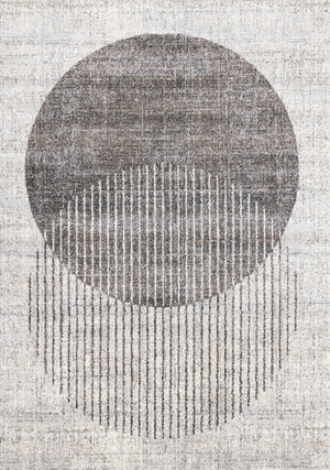 HomeRoots 8' Modern Gray and White Geometric Area Rug – Durable, Stain-Resistant Design for High-Traffic Spaces 8' X 11' 660068