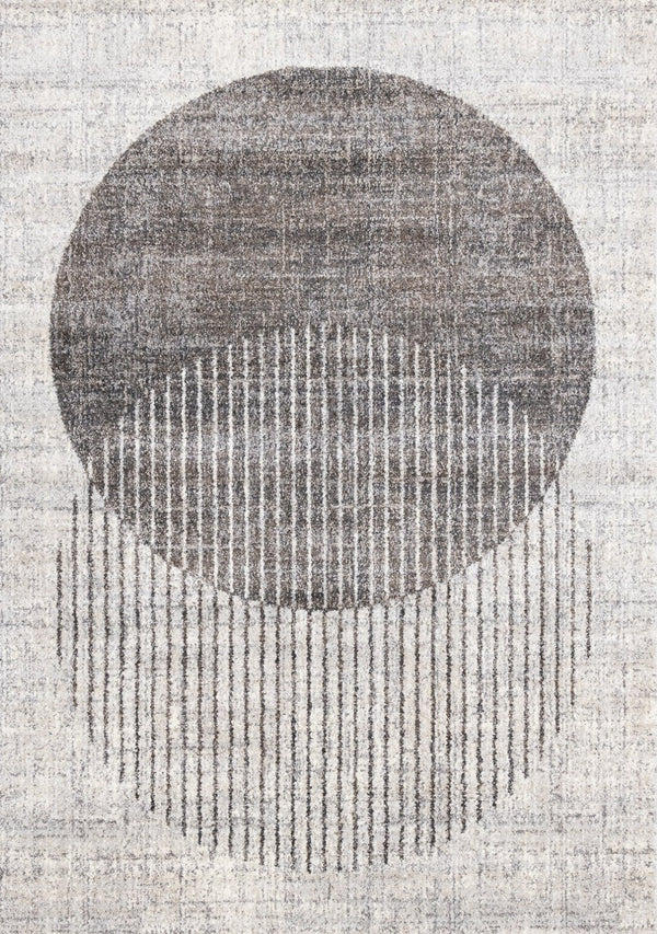 HomeRoots 8' Modern Gray and White Geometric Area Rug – Durable, Stain-Resistant Design for High-Traffic Spaces 8' X 11' 660068