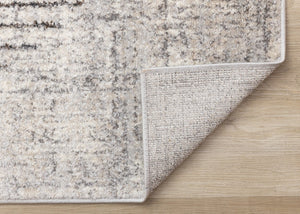 HomeRoots 8' Modern Gray and White Geometric Area Rug – Durable, Stain-Resistant Design for High-Traffic Spaces 8' X 11' 660068
