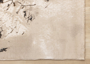 HomeRoots 5' Taupe and Brown Abstract Area Rug - Durable, Stain-Resistant Design for Modern Living Spaces 5' X 8' 660072
