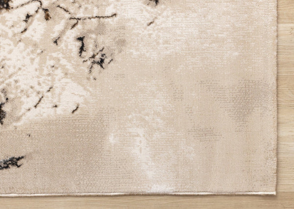 HomeRoots 5' Taupe and Brown Abstract Area Rug - Durable, Stain-Resistant Design for Modern Living Spaces 5' X 8' 660072