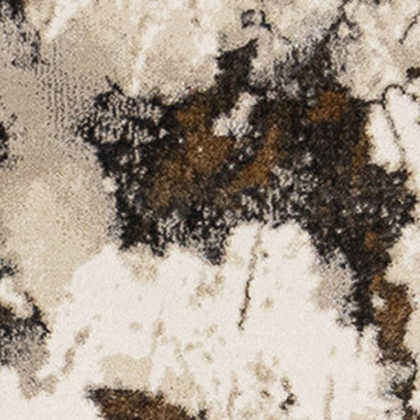 HomeRoots 8' Modern Taupe and Brown Abstract Area Rug – Durable, Soft, and Stylish for Any Living Space 8' X 11' 660073