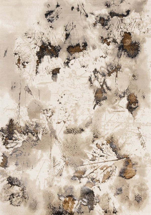 HomeRoots 8' Modern Taupe and Brown Abstract Area Rug – Durable, Soft, and Stylish for Any Living Space 8' X 11' 660073