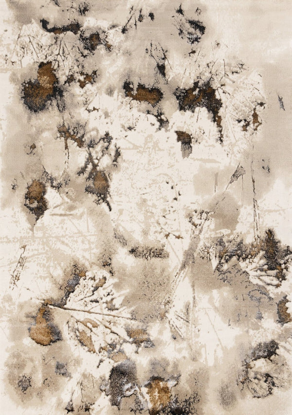 HomeRoots 8' Modern Taupe and Brown Abstract Area Rug – Durable, Soft, and Stylish for Any Living Space 8' X 11' 660073