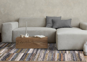 HomeRoots 8' Modern Abstract Area Rug in Gray-Green & Ivory - Durable, Easy-Care Design for Family Spaces 8' X 11' 660075